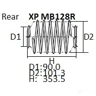 Пружина подвески NHK XP MB128R EZKW3O U 1439706313 изображение 0