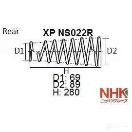 Пружина подвески NHK Z A4X8 XP NS022R 1439708463 изображение 0