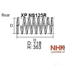 Пружина подвески NHK XP NS125R MV7 8LO 1439708475 изображение 0