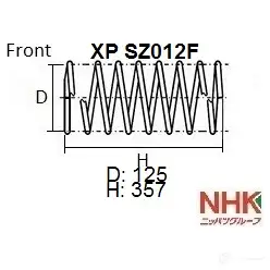 Пружина подвески NHK 1439709192 XP SZ012F 4FSZ BH