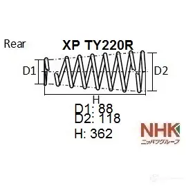 Пружина подвески NHK XP TY220R A DC6CZ 1439708497 изображение 0