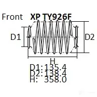 Пружина подвески NHK XP TY926F F MZVN8 1439706229 изображение 0