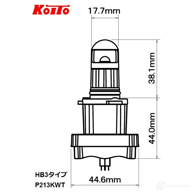 Лампа светодиодная 12v led hb3 14w (комплект 2 шт.) KOITO QRL 2AM P213KWT 1420570036