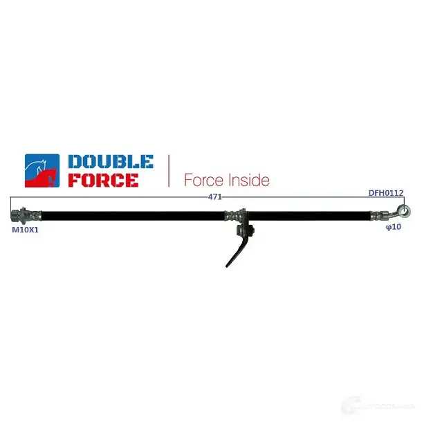Шланг тормозной DOUBLE FORCE DFH0112 1439707907 H7JF 4N4