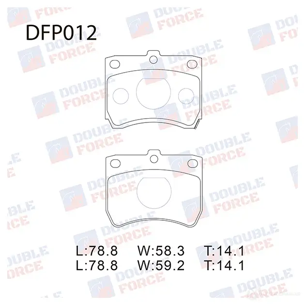 Дисковые тормозные колодки DOUBLE FORCE JL 036Z 1420568521 DFP012 изображение 0