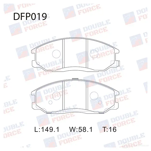 Дисковые тормозные колодки DOUBLE FORCE 30JU FQ 1420567781 DFP019 изображение 0