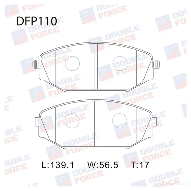 Дисковые тормозные колодки DOUBLE FORCE VXJG8 4Q 1420567226 DFP110 изображение 0