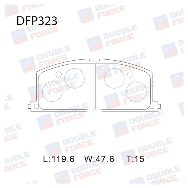 Дисковые тормозные колодки DOUBLE FORCE WU7Y V 1420567281 DFP323 изображение 0