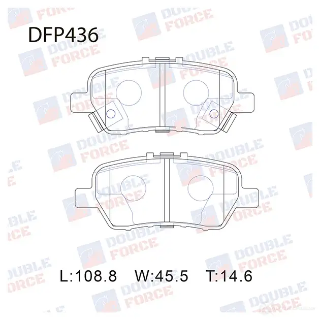 Дисковые тормозные колодки DOUBLE FORCE DFP436 1420567358 ESK NNU