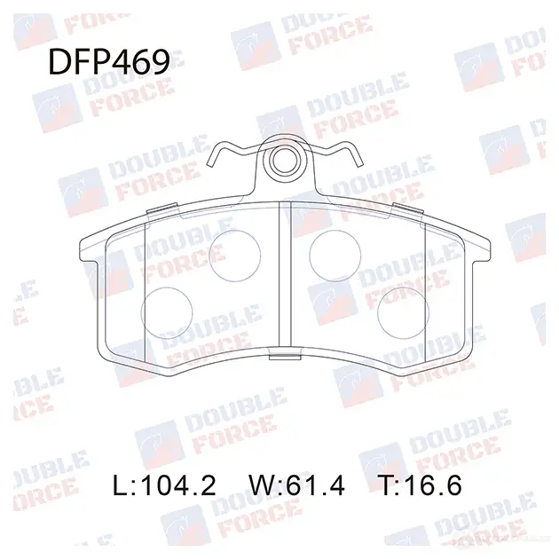 Дисковые тормозные колодки DOUBLE FORCE DFP469 1439707635 4Y HRF