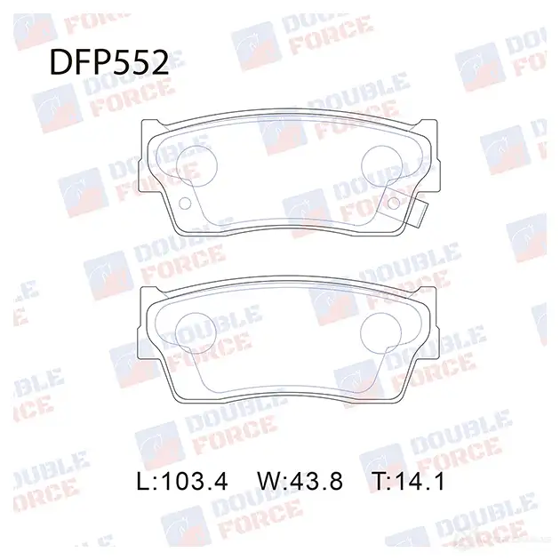 Дисковые тормозные колодки DOUBLE FORCE F1Q H3H DFP552 1420567360 изображение 0