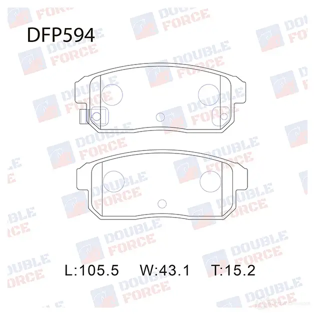Дисковые тормозные колодки DOUBLE FORCE 4 JCKQ DFP594 1420567363 изображение 0