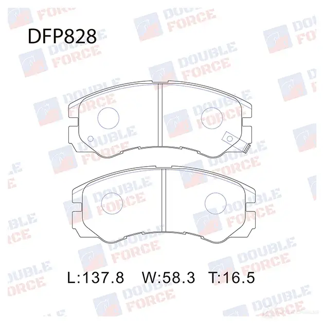 Дисковые тормозные колодки DOUBLE FORCE 1420567385 DFP828 34WRML Z