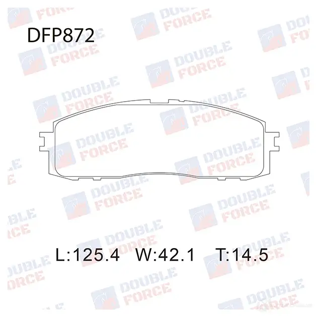Дисковые тормозные колодки DOUBLE FORCE JQ W58OW DFP872 1439707629