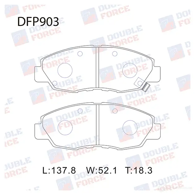 Дисковые тормозные колодки DOUBLE FORCE DFP903 ZB4 JS5 1420567392 изображение 0