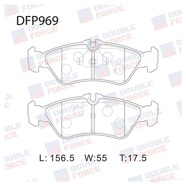 Дисковые тормозные колодки DOUBLE FORCE 0ON RR 1420569641 DFP969