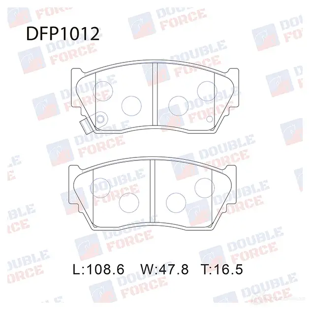Дисковые тормозные колодки DOUBLE FORCE 1420567219 4 68UI DFP1012