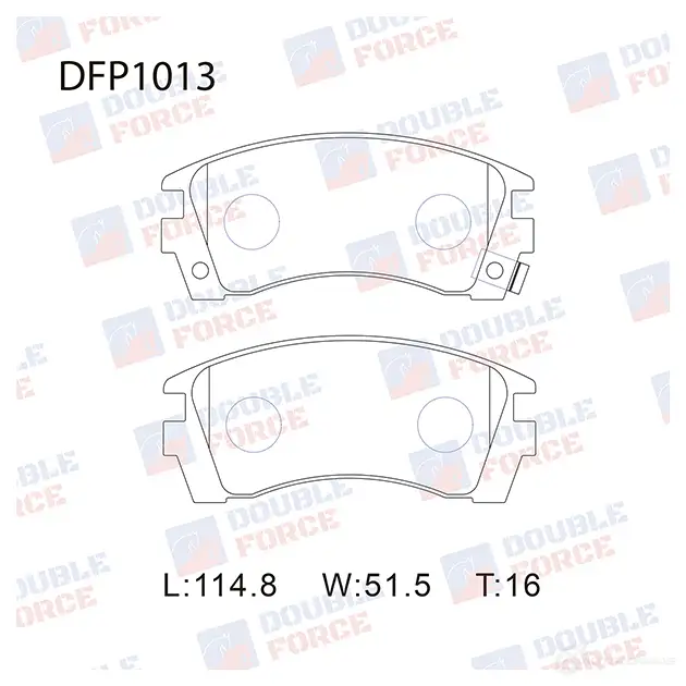 Дисковые тормозные колодки DOUBLE FORCE I DVDWL2 DFP1013 1420567220 изображение 0