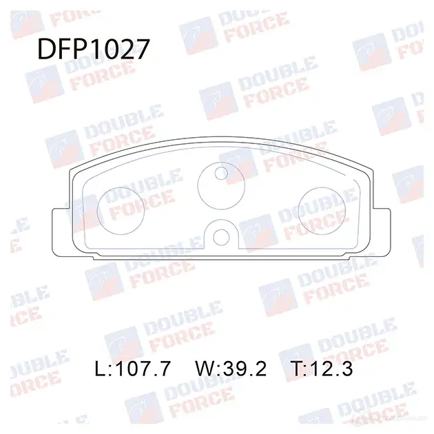Дисковые тормозные колодки DOUBLE FORCE DFP1027 1420567223 BET PIX