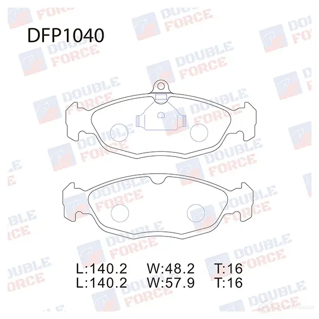 Дисковые тормозные колодки DOUBLE FORCE 1420567782 RE UXW DFP1040 изображение 0