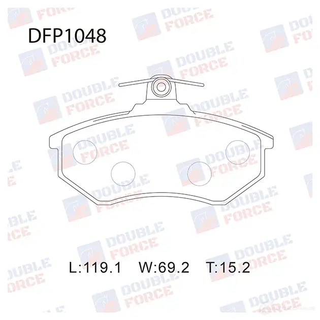 Дисковые тормозные колодки DOUBLE FORCE OR 4N1Q DFP1048 1420567783 изображение 0