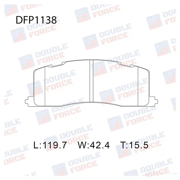 Дисковые тормозные колодки DOUBLE FORCE 1420567230 DFP1138 L S38B изображение 0