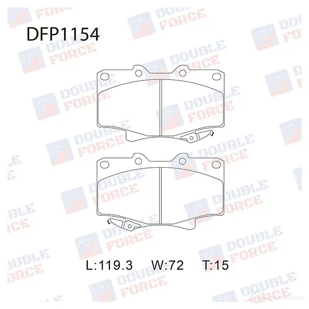 Дисковые тормозные колодки DOUBLE FORCE V WQKR DFP1154 1420567233 изображение 0
