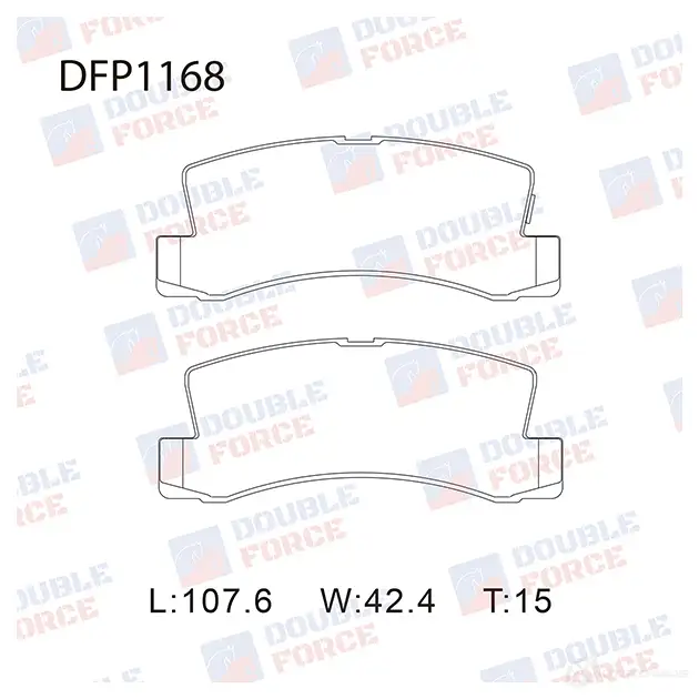 Дисковые тормозные колодки DOUBLE FORCE 1420567235 JCSK1 H DFP1168 изображение 0