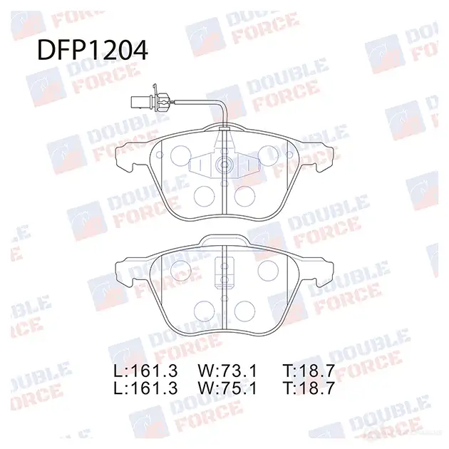 Дисковые тормозные колодки DOUBLE FORCE DFP1204 1420567785 QQ 82RG изображение 0