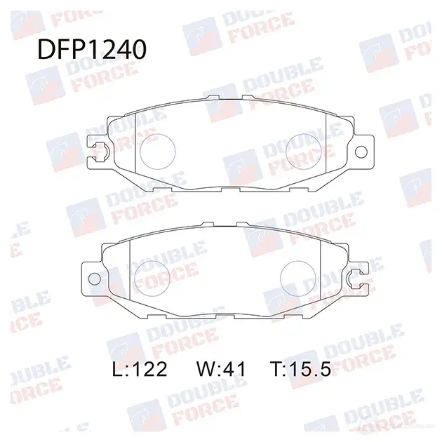 Дисковые тормозные колодки DOUBLE FORCE 1420567241 D8T IG1J DFP1240 изображение 0
