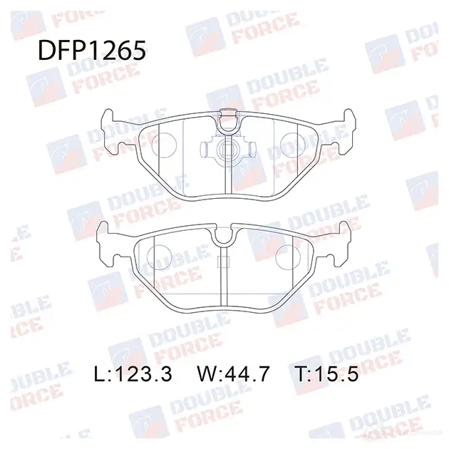 Дисковые тормозные колодки DOUBLE FORCE 1420568800 DFP1265 C BAUU3X изображение 0