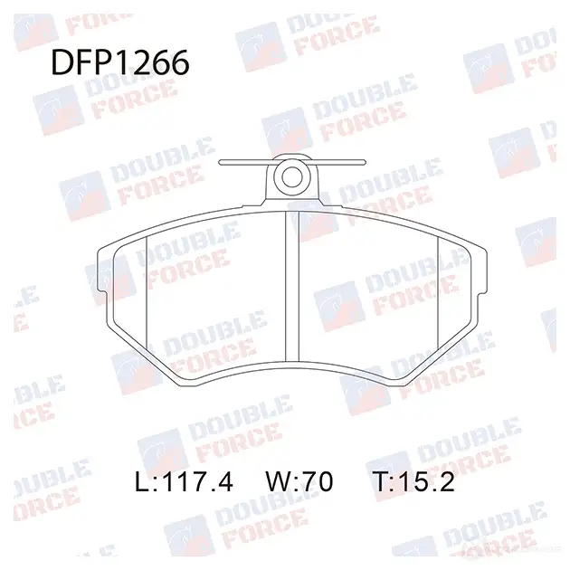Дисковые тормозные колодки DOUBLE FORCE 1420567788 DFP1266 IA WU0R