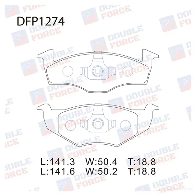 Дисковые тормозные колодки DOUBLE FORCE Y55R I 1420567789 DFP1274 изображение 0