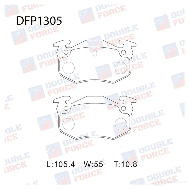 Дисковые тормозные колодки DOUBLE FORCE 1420567791 QGO DSP DFP1305 изображение 0