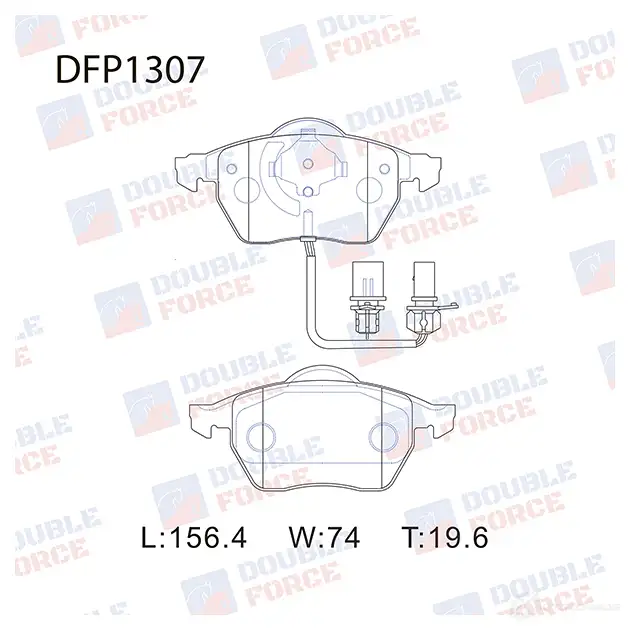 Дисковые тормозные колодки DOUBLE FORCE 1420567792 DK T90CV DFP1307 изображение 0