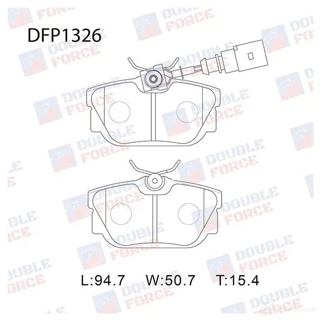 Дисковые тормозные колодки DOUBLE FORCE DFP1326 1420569567 GZ7 AU изображение 0