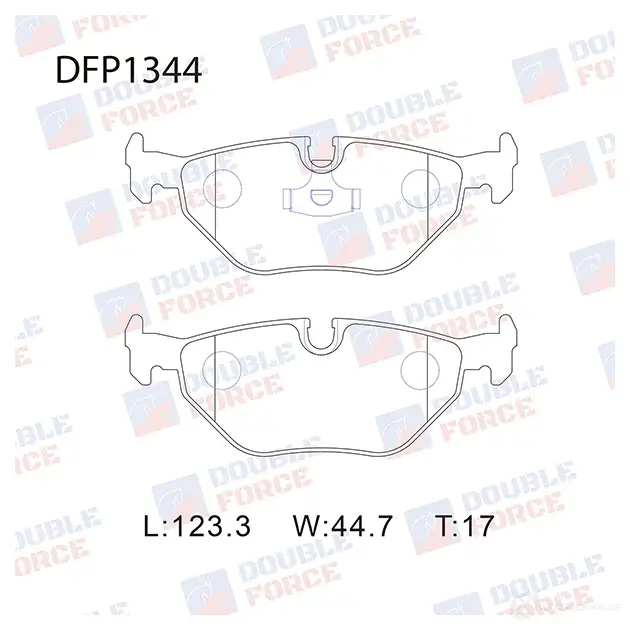 Дисковые тормозные колодки DOUBLE FORCE 1420567795 759L D DFP1344 изображение 0