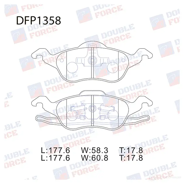 Дисковые тормозные колодки DOUBLE FORCE 1420567799 S IJZU1C DFP1358 изображение 0