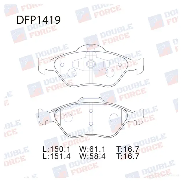 Дисковые тормозные колодки DOUBLE FORCE 4EB CN 1420567243 DFP1419 изображение 0
