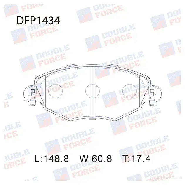 Дисковые тормозные колодки DOUBLE FORCE DFP1434 D16J E 1420567803