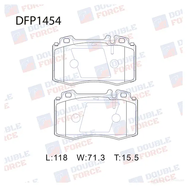 Дисковые тормозные колодки DOUBLE FORCE DFP1454 1420568522 B5XM JJ изображение 0