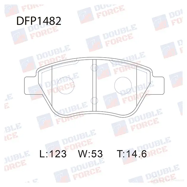 Дисковые тормозные колодки DOUBLE FORCE A KN1LEN 1420568523 DFP1482 изображение 0