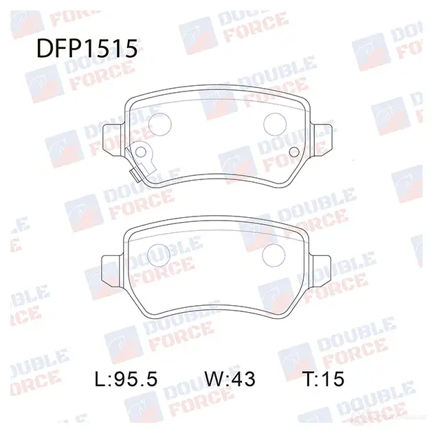 Дисковые тормозные колодки DOUBLE FORCE DFP1515 XZY P5YG 1420567806 изображение 0
