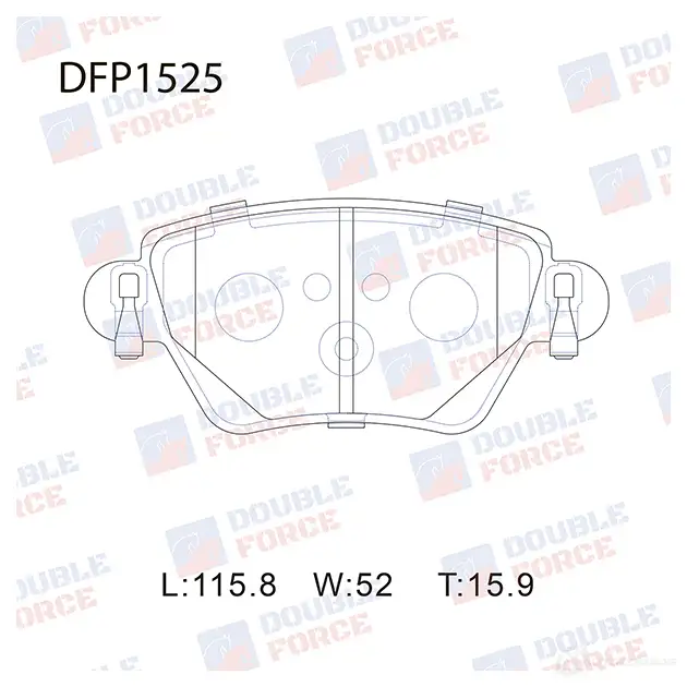 Дисковые тормозные колодки DOUBLE FORCE 2BF UP1 DFP1525 1420567807 изображение 0