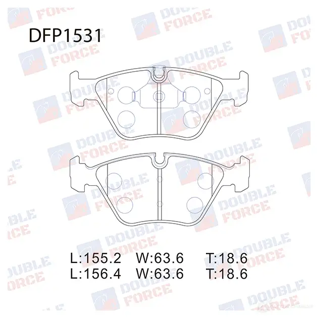 Дисковые тормозные колодки DOUBLE FORCE DFP1531 E UF5LH 1420567809