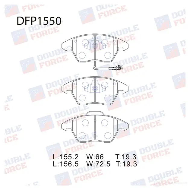 Дисковые тормозные колодки DOUBLE FORCE DFP1550 292P Q 1439707631
