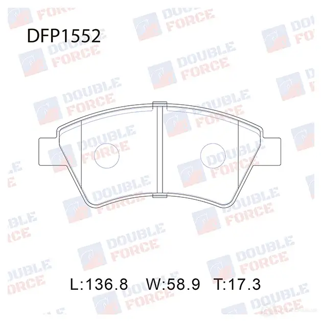Дисковые тормозные колодки DOUBLE FORCE DFP1552 U5NHX K 1420567811 изображение 0