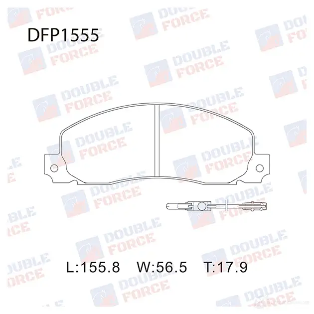Дисковые тормозные колодки DOUBLE FORCE 1420567812 DFP1555 WA W4WL7