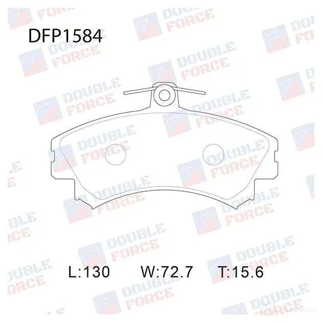 Дисковые тормозные колодки DOUBLE FORCE 2BP U55 1420567815 DFP1584 изображение 0