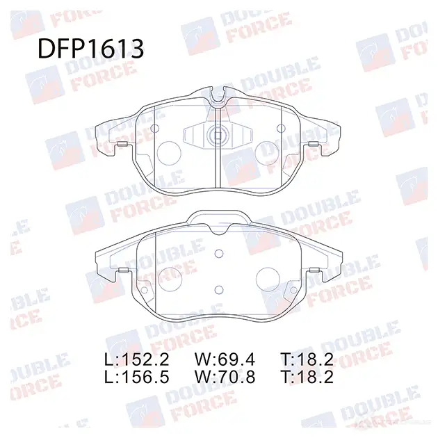 Дисковые тормозные колодки DOUBLE FORCE EHLMWR 8 DFP1613 1420567817